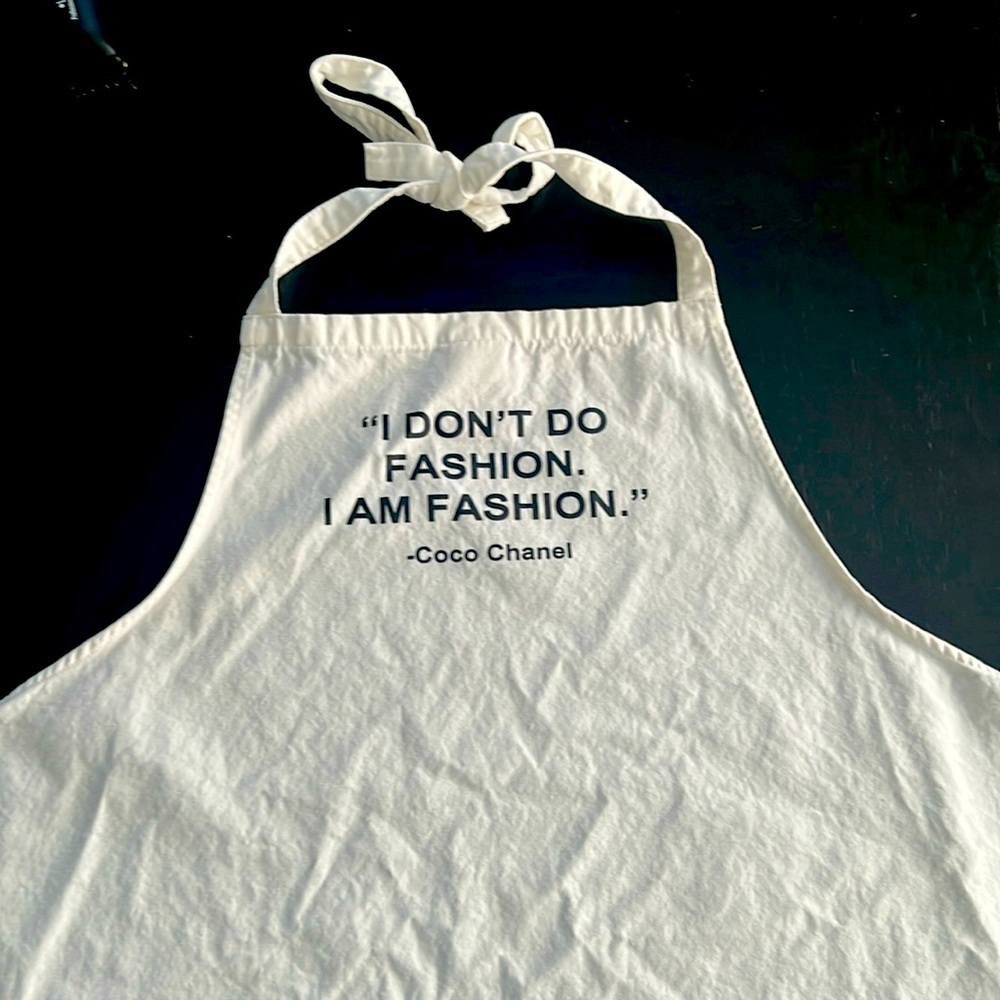 White Kitchen Apron